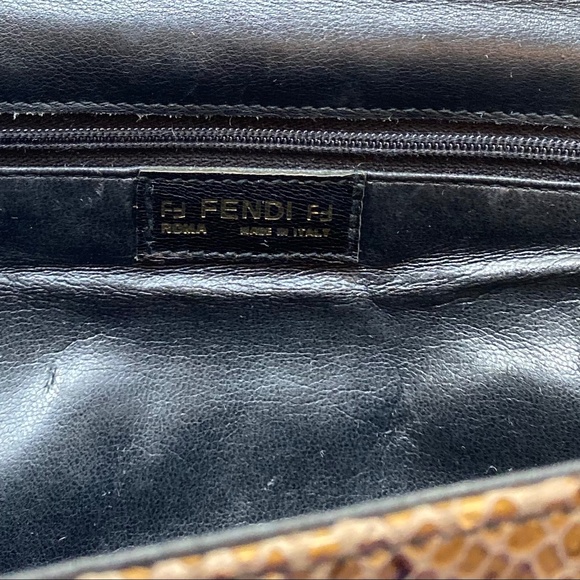 Rare Fendi Vintage Snake Python Clutch/Strap Handbag - Picture 4 of 16